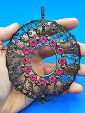 Antico Reliquiario Porta Reliquia In Filigrana Argento E Pietre Arte Sacra 1800 