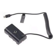 Black USB-C to NP-F550 Dummy Battery Power Adapter Accessories For Sony Monitor