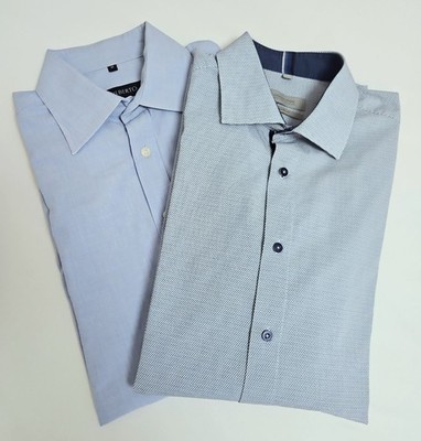 2x Herren Hemd Paket L / 42 Blau Business Coolcode & Gilberto Top Zustand