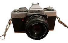 Minolta XG-7 35mm SLR Film Camera w/ MD Rokkor-X 45mm f/2 Lens - Untested AS-IS