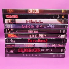 10 Horror DVD Lot Aliens Ed Gein Gremlins 2 Ted Bundy Hell Squirm Mirrors