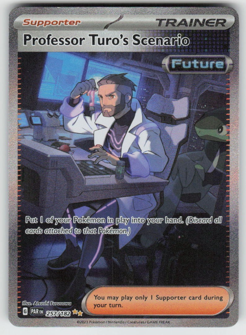 Professor Turo's Scenario 257/182 Paradox Rift Pokemon Holo NM