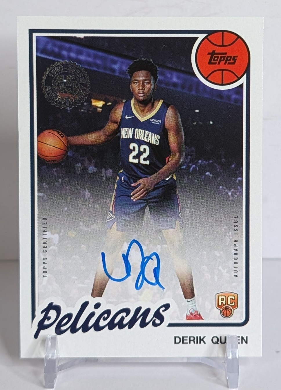 2025-26 Topps Flagship Derik Queen RC 1980-81 Topps Rookie Autograph On Card!