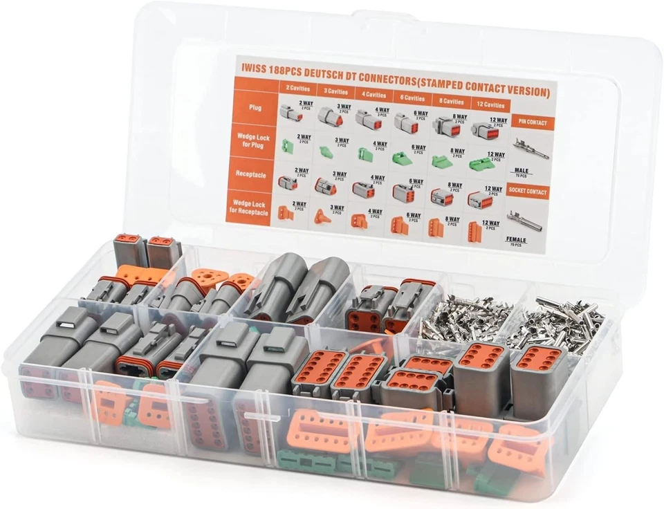 DT Series 16-Size Stamped Contacts, 188pc Assortment - Image 3 of 4