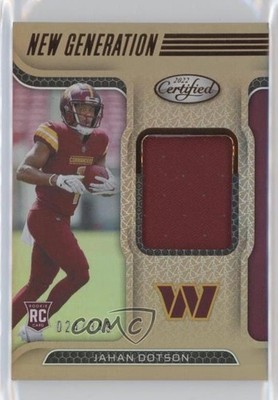 2022 Certified New Generation Jerseys Mirror Bronze Jahan Dotson Rookie RC 0c6