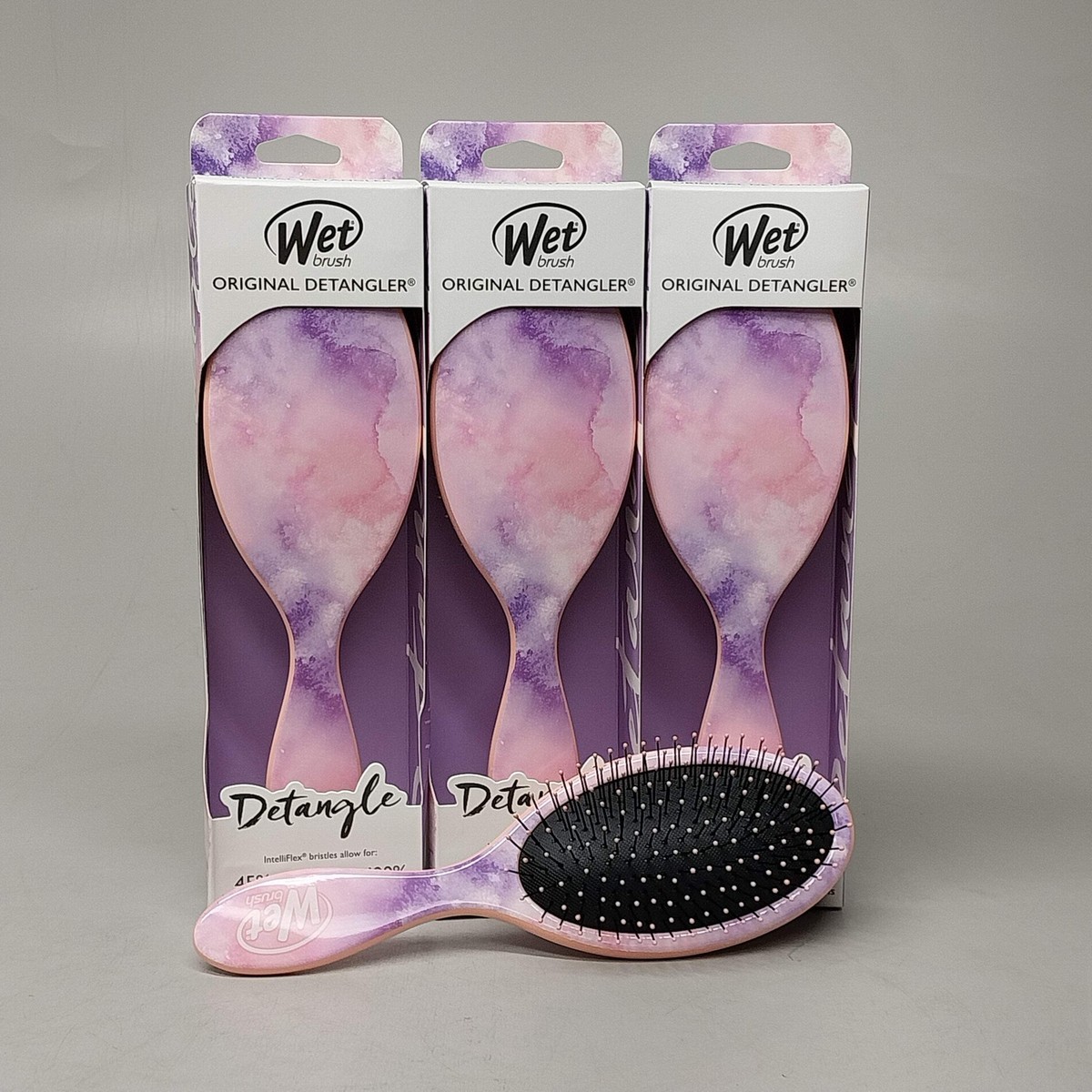 WET BRUSH (4 PACK) Original Detangler Hair Brush Pink / Purple