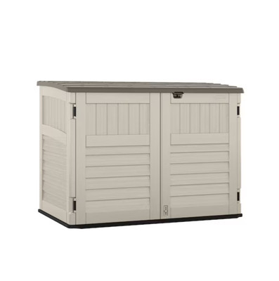 Suncast 6-ft x 4 Trash Hideaway Off-white Lean-to Roof Plastic Resin StorageShed