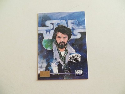 1995 STAR WARS GALAXY 3 GOLD FOIL 1ST DAY CARD,  GEORGE LUCAS, DARTH VADER