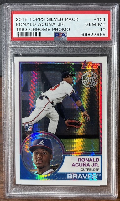 Ronald Acuna Jr 2018 Topps Silver Pack (1983 Chrome Promo) #101 RC PSA 10