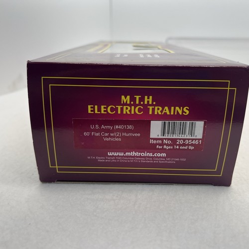 MTH Premier 20-95461 U.S. Army 60’ Flatcar w (2) Humvee Vehicles O NEW #40138 - Picture 11 of 11