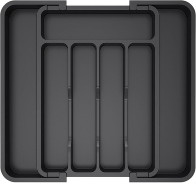 Lifewit Expandable Silverware Drawer Organizer Utensil Tray Cutlery Holder Black