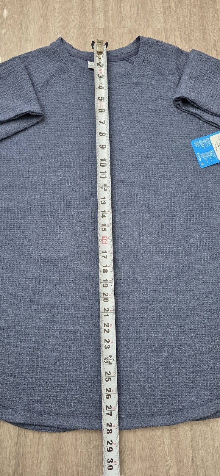 Columbia Holly Springs Waffle Thermal Shirt Women XL Blue Long Sleeve thumbnail 8