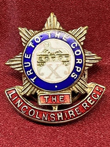 WW1/2 The Lincolnshire Regiment Enamel Lapel badge