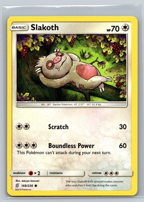 Slakoth 168/236 Cosmic Eclipse Common Colorless Basic Slacker Pokemon TCG