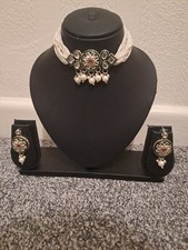 Indian Jewellery Set Combo Earrings, Choker Necklace