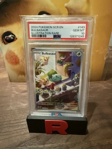 Pokémon TCG Bulbasaur Stellar Crown Illustration Holo Card 143/142 PSA 10