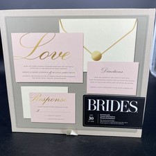 NOVIAS Moderno Invitación Kit Novia Boda En Blanco Nuevo Lote de 2 (60 unidades)
