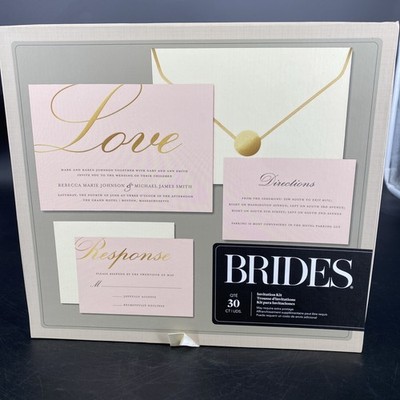 BRIDES Modern Invite Invitation Kit Bridal Wedding Blank New Lot Of 2(60 Count)