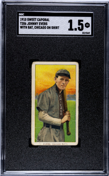 1910 T206 Sweet Caporal Johnny Evers - SGC 1.5 FR HOF HIGH END