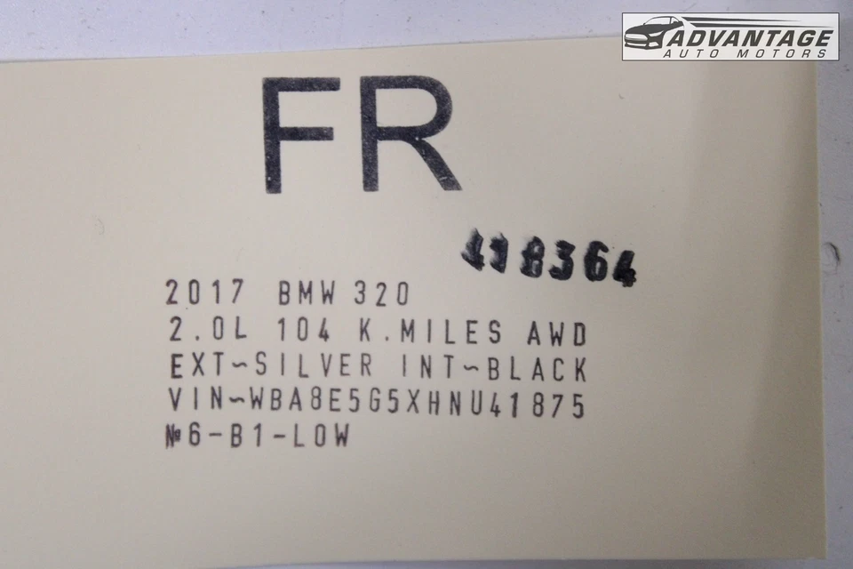 BMW 320I XDRIVE F30 2013-2018 puerta del lado del pasajero delantero derecho ventana cristal OEM Foto 4 de 4