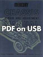 1952-1953 Mercury Shop Manuell Set Pdf Usb Reparatur Service Eigener Monterey