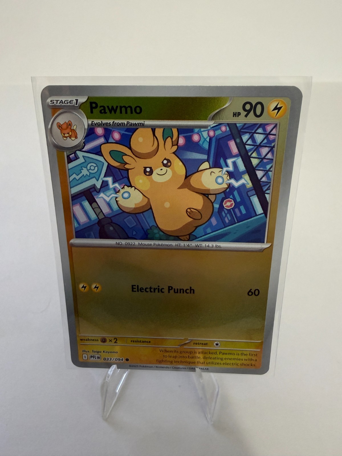 Pawmo 033/094 Reverse Holo Pokémon Phantasmal Flames NM