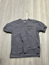 WonderFlexMens Scrub Top Size Medium Gray Short Sleeve Pockets