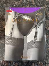 Vintage Fredericks Of Hollywood Leg Ware Stockings Red Scallop Lace Top Size S