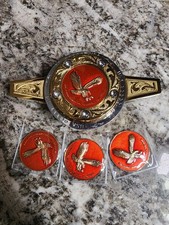 Zenith Eagle Wire Wheel Knock Off Chips High Gloss Candy Red Gold Set Of 4