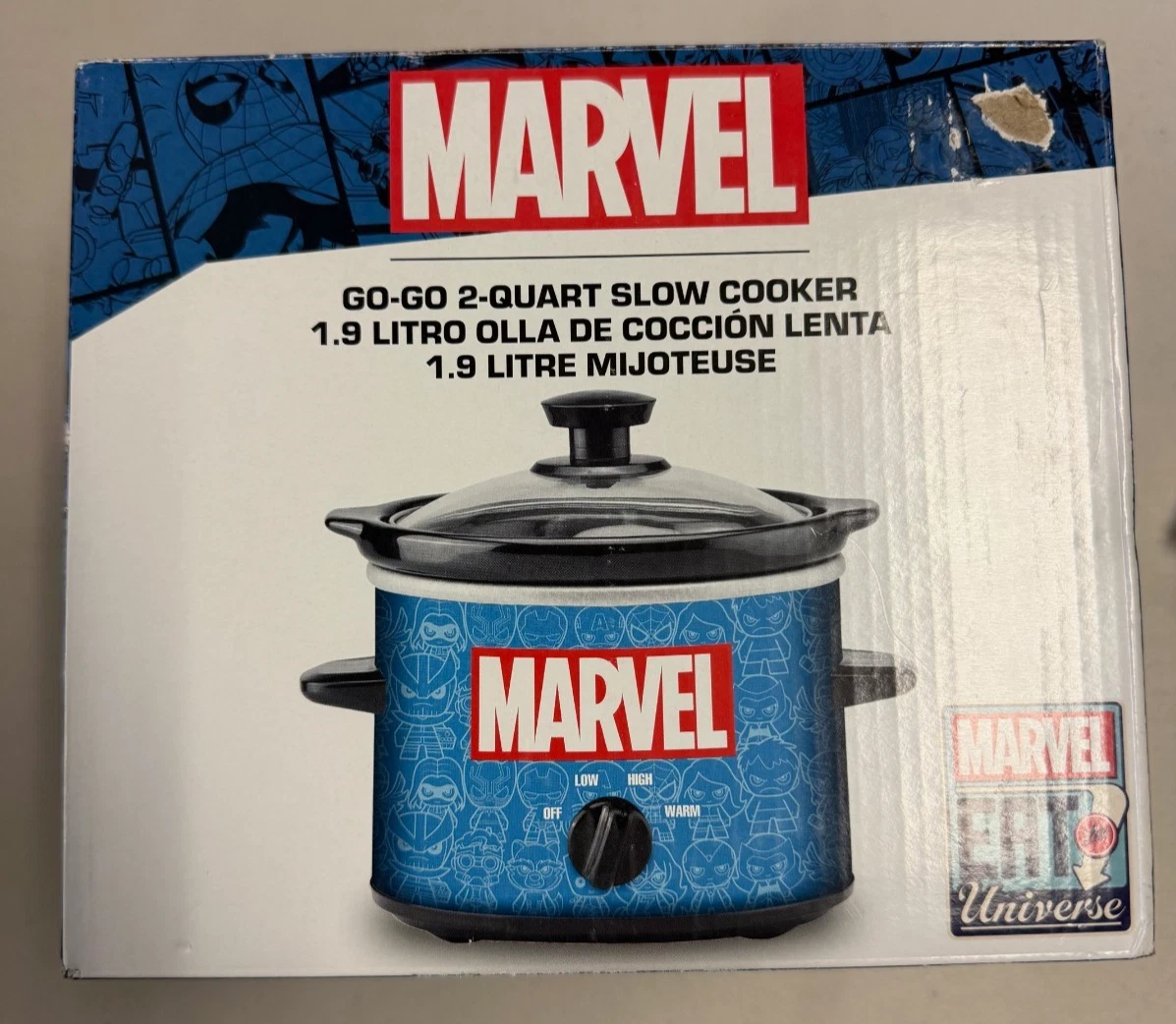 Marvel | 2 Qt | Blue | Go-Go Slow Cooker Eat the Universe Avengers