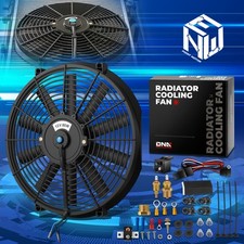16 High Performance 12v Slim Electric Radiator Cooling Fanrelay Assembly Kit