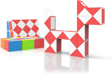 Magische Schlange Puzzle 24 Blöcke Twist Würfel Knobelspiel für Kinder