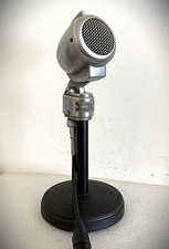Vintage 1950's Turner 22 Dynamic Microphone, upgraded audio, w/stand-cable