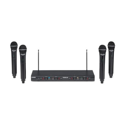 Samson SWS412HH-E Stage 412 Quad Vocal VHF Wireless System (4) Q6 Dynamic Mics