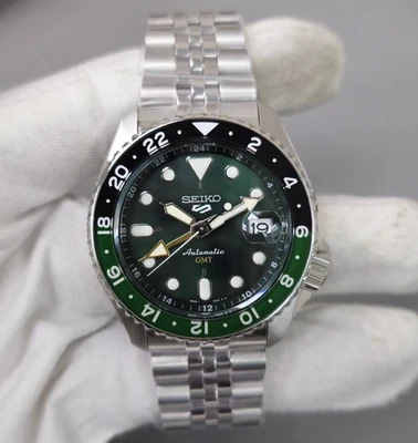 Montre homme Seiko 5 Sports GMT SSK035K1 Sprite cadran vert 42,5 mm neuve... - Photo 1/4