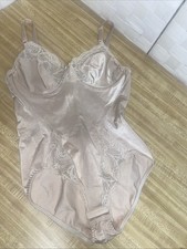 36C Bodysuit Nude SATIN Second Skin Lingerie Vintage UNION JC PENNEY ADONNA