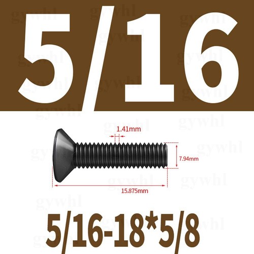 UNC BSW Black Socket Countersunk Screw Self Colour 10.9 High Tensile Allen Bolts - Picture 71 of 88