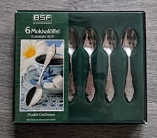 6 x BSF Edelstahl Mokkalöffel, Modell Ostfriesen