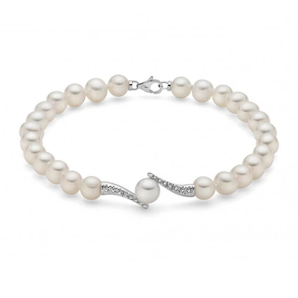 Set Di 5 Bracciali In Perle Finte Bianche Per Donna, Misure 4/6/8/10/12 Mm, Eleganti E Impilabili, Regalo