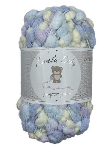 Zarela Baby Pom Pom Yarn Wool 200g ***VARIOUS COLOURS*** pompom - Picture 58 of 63