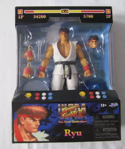 JADA ULTRA STREET FIGHTER 2 II FINAL CHALLENGERS RYU 6" FIGURE SEALED BOX