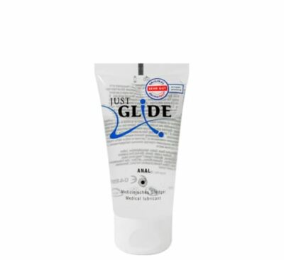 Just Glide Anal lubricant Water based lube Latex safe gel Made 50 ml / 1.7 oz.