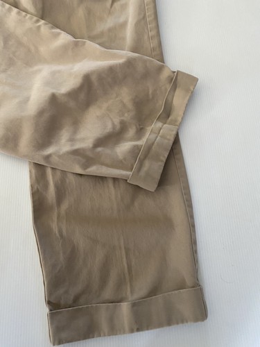 Vintage Polo Ralph Lauren Pants Mens 36x30 Khaki Pleated Chino Made In India - Picture 4 of 10