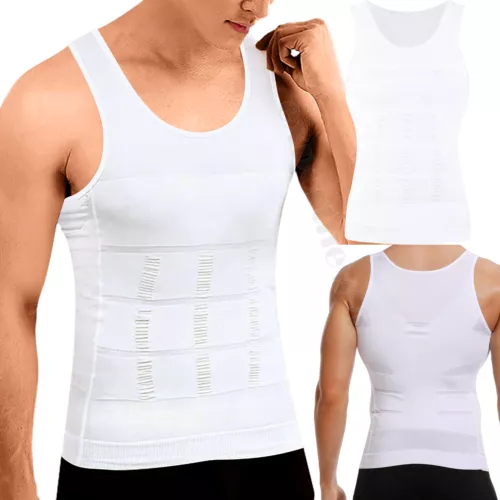 Chaleco tonificante modelador corporal ultra duradero compresión ropa interior delgada camisa gimnasio para hombre - Imagen 16 de 23
