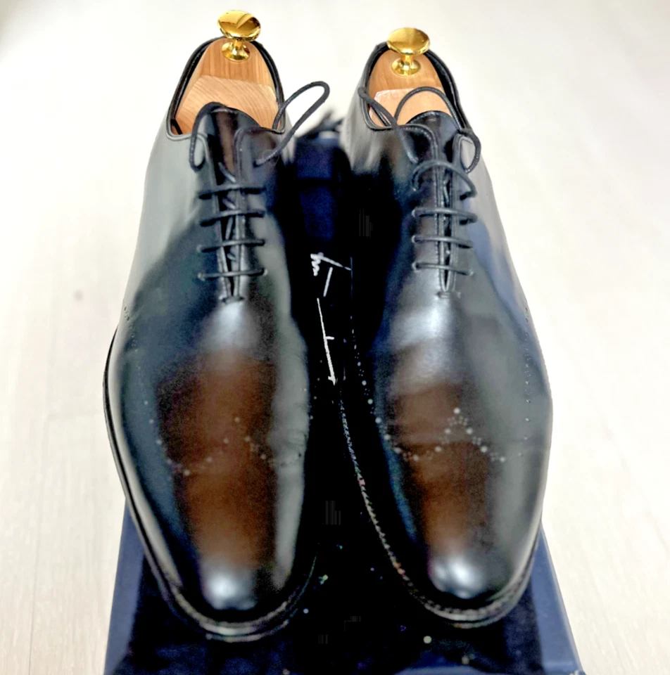 Cheaney Wholecut oxford UK 9 black calfskin dress shoe - Imagen 3 de 4