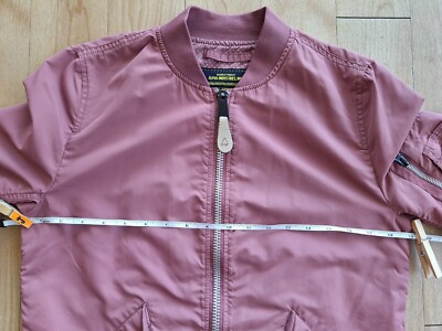 Alpha Industries Jacket Womens Xsmall Pink Full Zip Bomber