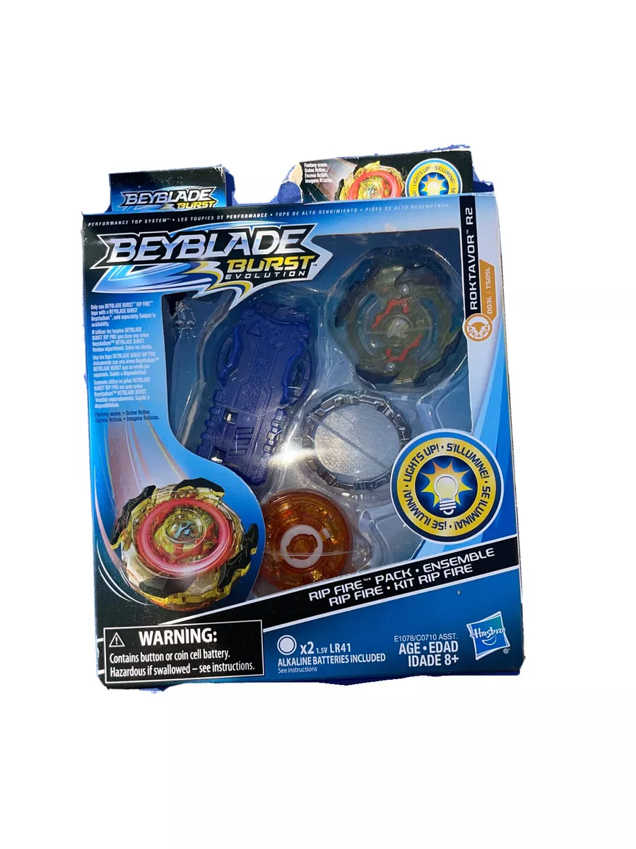 Brand New HASBRO BEYBLADE BURST Evolution Rip Fire Starter Pack ROKTAVOR R2