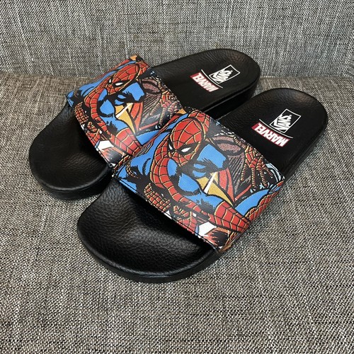Vans Off The Wall Marvel Spider-Man Slide Sandals Mens 9 Comic Super Hero |  eBay