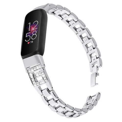 Replacement For Fitbit Luxe Bling Diamond Stainless Steel Watch Band Metal Band - 第 10/15 張圖片