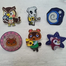 ANIMAL CROSSING pin badges/merch 6 designs KK, Tom Nook, Blathers FREE POSTAGE